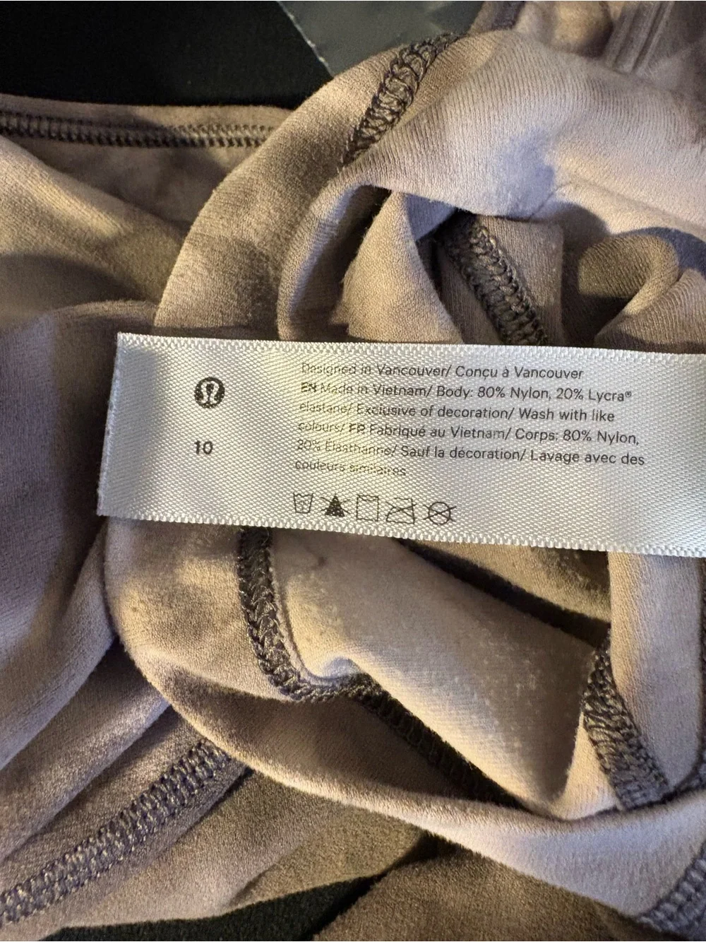 Lululemon Align Crop Tee in the Diamond Dye Mink Berry Lunar Rock